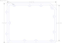 FOG-1073 Valley Cover Gasket, Chevy SB 5.7L LT-5 1990-1995, Paper w/Silicone Coating, .060 in.