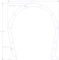 FOG-1077 Timing Cover Gasket, Chevy BB 396-454CI Gen. 4-5, Paper w/Silicone Coating.(1 w/2 Water Pump Gaskets), .030 in.