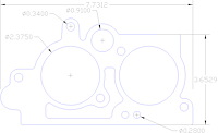 FOG-1084 TBI-Plenum Gasket, Chevy SB 5.7L LT-5 1990-1995, Paper w/Silicone Coating, 2.87 in. Dia., .030 in.