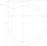 FOG-1190 Differential Cover Gasket, Dana 60, Paper w/Silicone Coating, .060 in.