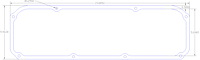 FOG-6001 Valve Cover Gaskets, Ford Small Block SVO/Yates 351C, Thickness: .060 in., Paper w/Silicone