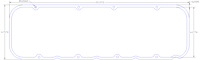 FOG-6025-4 Valve Cover Gaskets, Pro Stock/Modular RFE DRCE-1 "Profiler", Thickness: .120 in., Paper w/Silicone