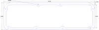 FOG-6119 Valve Cover Gaskets, Pontiac Roland CV-1 455ci, Thickness: .060 in., Paper w/Silicone