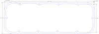 FOG-6122 Valve Cover Gaskets, Chevy Edelbrock 11-Deg, Thickness: .060 in., Paper w/Silicone
