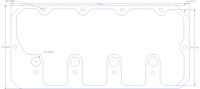 FOG-6155-9 Valve Cover Gaskets, Ford Hammerhead Big Block 429ci Shotgun Hemi, Thickness: .090 in., Paper w/Silicone