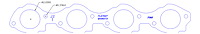 FOG-7068C RCC Header Gaskets GM PRO STOCK/MOD CFE Fulton, Oval Port