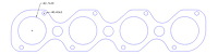 FOG-7157S Header Gaskets, Round, Steel Clad w/Graphite Coating, Chevy Big Block, Sonny's Hemi Pro Stock Engines, Pair