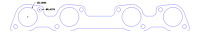 FOG-7261S Header Gaskets, Ram Air IV, Steel Clad w/Graphite Coating, Pontiac V8