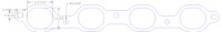 FOG-7315 GPC Header Gaskets, Oval, Graphite, Chevy Small Block, ARH Cylinder Heads, Pair