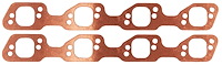FOG-7329C Amored RCC Header Gaskets, Square Port, Rubber Coated Copper, Ford Small Block Windsor, Edelbrock Cylinder Heads