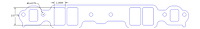 FOG-8001-1 Intake Gasket/Spacer Kit, SBC 265-400ci, Thickness: .060 in., Port: 1.85 in. x 2.55 in., Paper w/Silicone