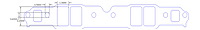 FOG-8003-1 Intake Gasket/Spacer Kit, Chevy SB 265-400, Thickness: .060 in./.125 in., Port: 1.38 in. x 2.28 in.