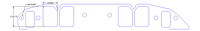 FOG-8006-1 Intake Gasket/Spacer Kit, Chevy Big Block 396-454ci, Thickness: .060 in., Port: 1.85 in. x 2.55 in., Paper w/Silicone