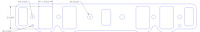 FOG-8098 Intake Gaskets, Oldsmobile 330-455ci "Raised Port", Port: 1.55 in. x 2.60 in., Thickness: .060 in., Paper w/Silicone