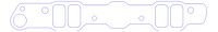 FOG-8218-2 Intake Gaskets, Pontiac Stock 455 V8 Intake w/o Crossover, Port: 1.13 in. x 2.17 in., Thickness: .120 in., Paper