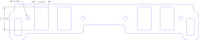 FOG-8262 Intake Gaskets, Oldsmobile 455ci V8, Large Port: 1.50 in. x 2.55 in., Thickness: .060 in., Paper w/Silicone