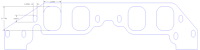 FOG-8292 Intake Gaskets, Chevy/Brodix BB PB1200 12-Deg Big Duke, Port: 2.00 in. x 2.77 in., Thickness: .060 in., Paper