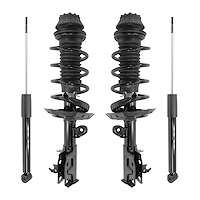 4-13391-250080-001 Front & Rear Complete Strut Assembly Shock Absorber Kit Fits Select Honda Fit [Front & Rear]