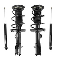 4-13571-250120-001 Front & Rear Complete Strut Assembly Shock Absorber Kit Fits Select Honda Civic [Front & Rear]