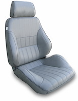 80-1000-52RS Rally Smoothback Recliner Seat, Right/Passenger Side, Grey Vinyl