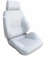 80-1000-53RS Rally Smoothback Recliner Seat, Right/Passenger Side, White Vinyl