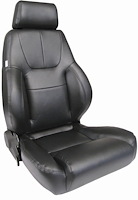80-1200-51L Elite Lumbar Recliner Seat, Left/Driver Side, Black Vinyl