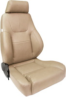 80-1200-54L Elite Lumbar Recliner Seat, Left/Driver Side, Beige Vinyl