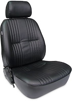 80-1300-51L-LEATHER Pro90 Recliner Seat, Left/Driver Side, Black Leather
