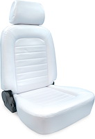 80-1500-53L Classic Recliner Seat, Left/Driver Side, White Vinyl
