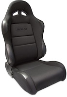 80-1606-61R Sportsman Recliner Seat, Right/Passenger Side, Black Velour Inside, Black Velour Wings & Side Bolsters