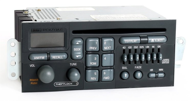 638-01004E-NOA AM/FM Radio CD Player 1996-2003 Pontiac Bonneville, Grand Am, Grand Prix, Sunfire, and Firebird factory OEM
