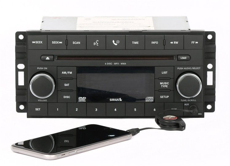 638-02504D-NOA AM FM Radio CD DVD Player 2008-2010 Chrysler-Town & Country Dodge-Caravan, Journey, Nitro Jeep-Liberty, Wrangler