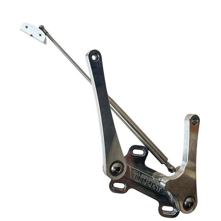 HH-5354BEL 1953-54 Chevy Car Billet Hood Hinges [Plain, Machined Finish]