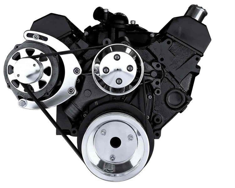Serpentine Conversion Kit for Small Block Chevy [Polished]