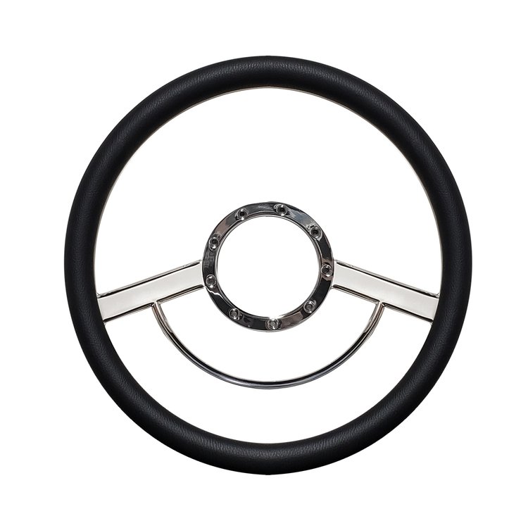 SW-06-R-P Steering Wheel [Red Wrap, Polished Finish]