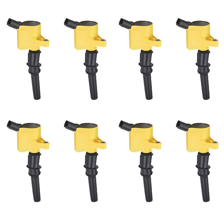 High-Performance Ignition Coils for 1998-2008 Ford F-150/E-150/Expedition [Yellow]