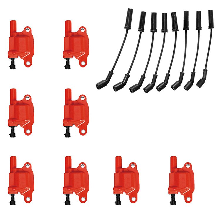 High-Performance Ignition Coil and Spark Plug Wire Kit for GM 5.3L/6.0/6.2L