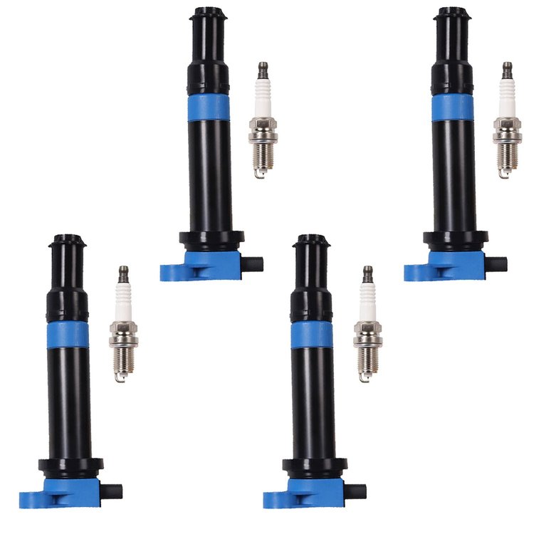 High-Performance Ignition Coil and Spark Plug Kit for 2006-2011 Hyundai Accent, 2006-2011 Kia Rio/Rio5
