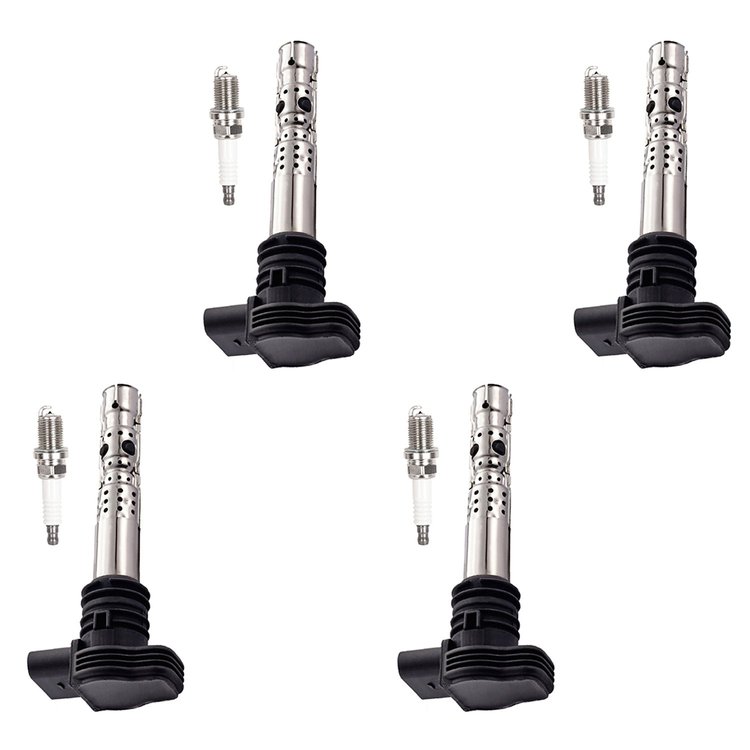 OE Replacement Ignition Coil and Spark Plug Kit, 2000-2006 Audi A4 Quattro 1.8L I4