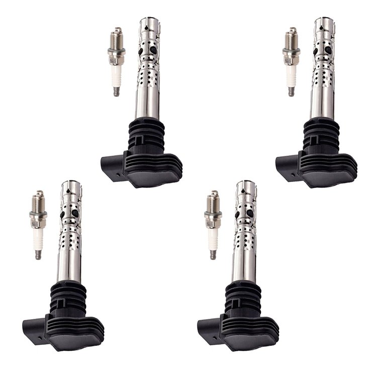 OE Replacement Ignition Coil and Spark Plug Kit, 2000-2006 Audi A4 Quattro 1.8L I4