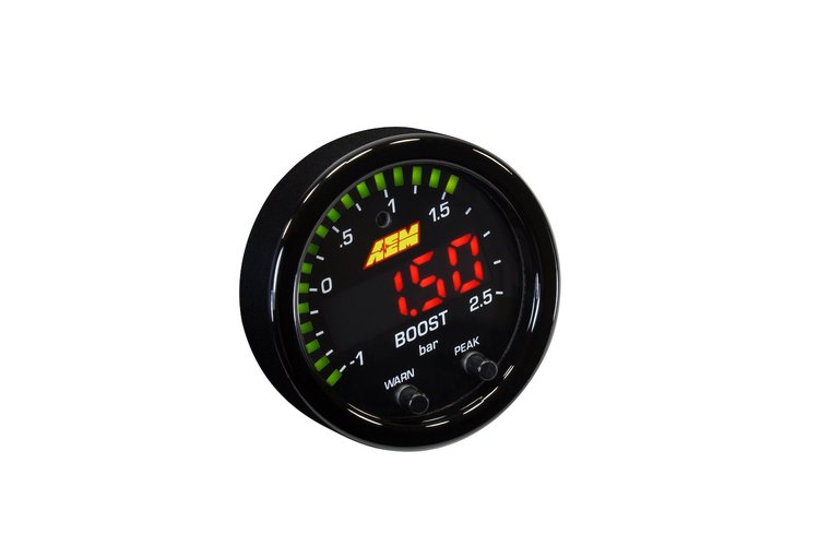 30-0306 X-Series Boost Pressure Gauge -30 in. Hg-35 psi / -1-2.5 bar