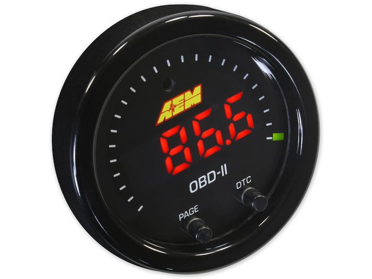 X-Series OBDII Gauge Black Bezel With Black Faceplate