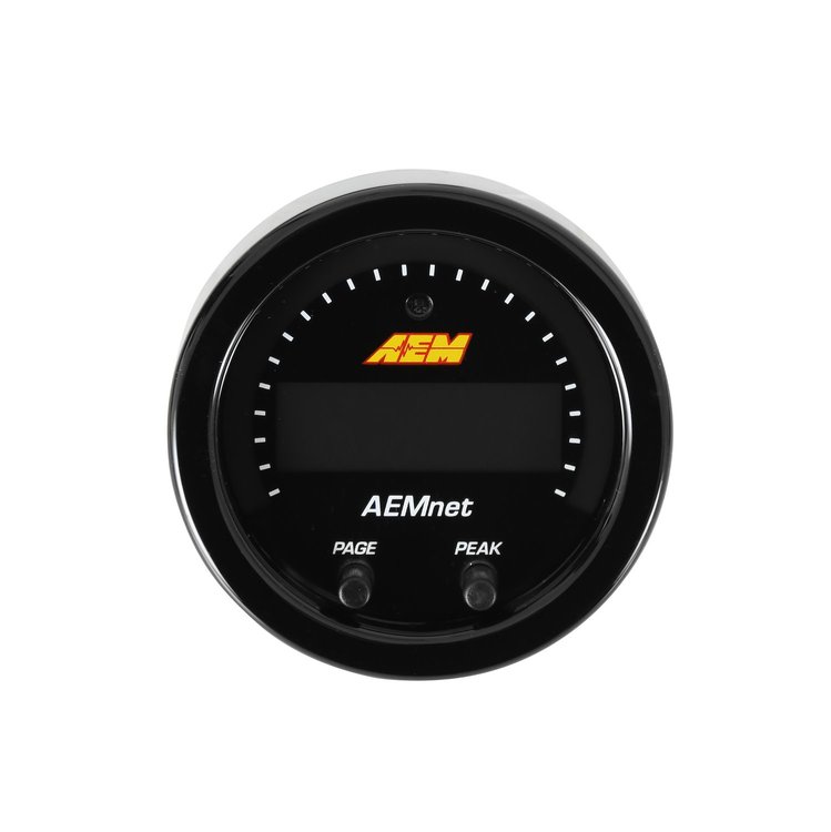 X-Series AEMnet Can Bus Gauge Black Bezel With Black Faceplate