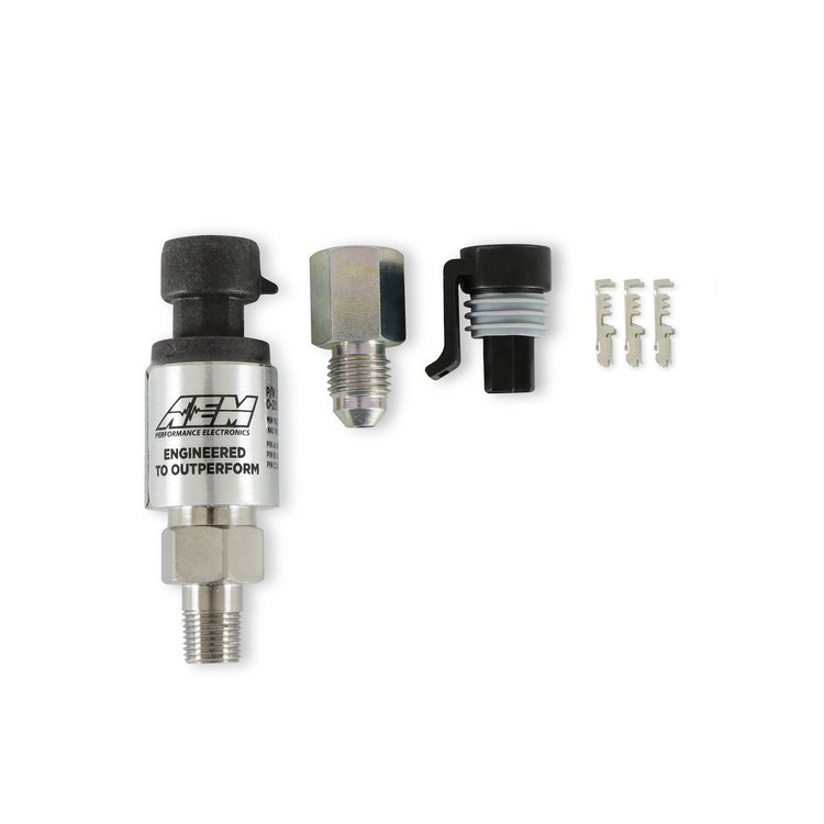 2000 PSIg Stainless Steel Pressure Sensor Kit w/1/8 in. NPT Male Thread & -4 AN Adapter