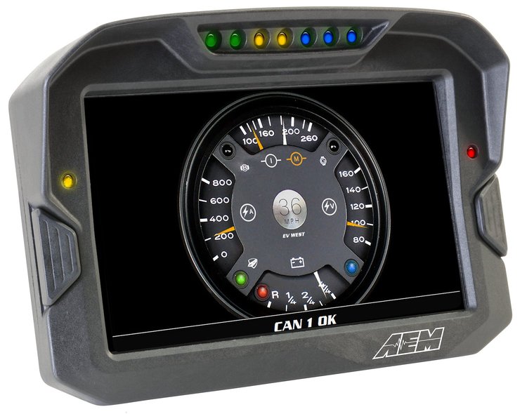CD-7LG Carbon 7 in. Logging Digital Dash Display with Internal GPS 30-5703