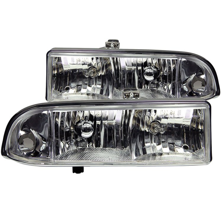 111014 Chrome Housing Headlights 1998-2004 Chevy S10