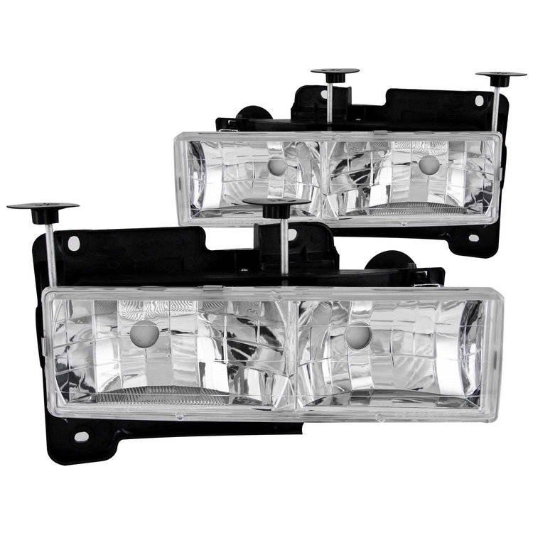 111136 Chrome Housing Headlights 1988-1999 Chevy Full-Size Truck/SUV