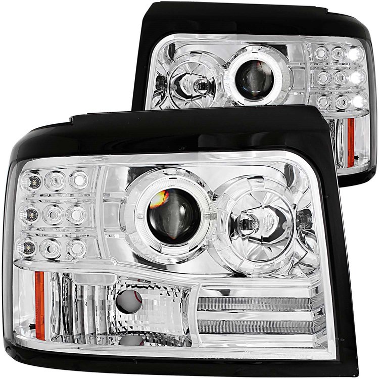 111183 Chrome Housing Headlights 1992-1996 Ford Bronco