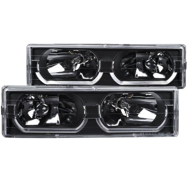 111299 Black Housing Headlights 1988-1998 GM Full Size Truck/SUV