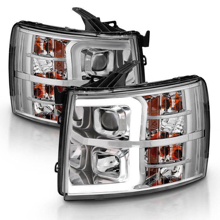 111481 Projector Headlight Set Fits Select Chevy Silverado 1500/2500/3500 HD